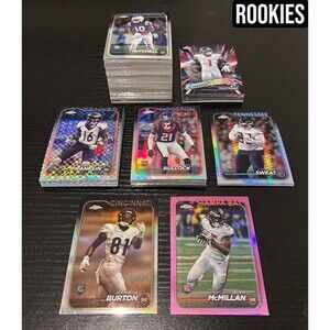Lot of 289 Topps Chrome NFL Football Cards w/ Rookies & 100+ Refractors